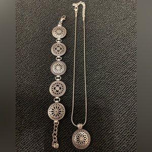 Brighton Silver Necklace and Braclet